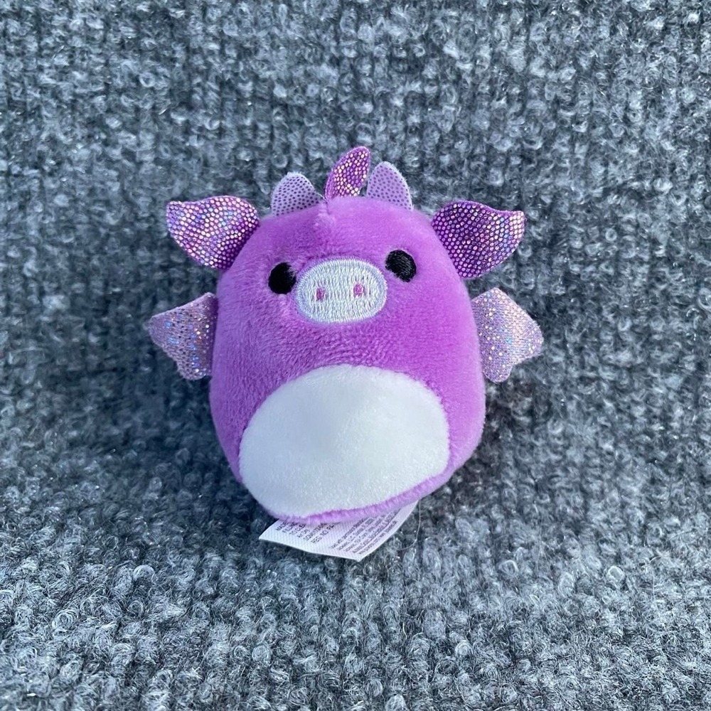 SQUISHMALLOWS PURPLE DRAGON DINA MINI SQUISHVILLE PLUSH TOY DRAGON SQUAD